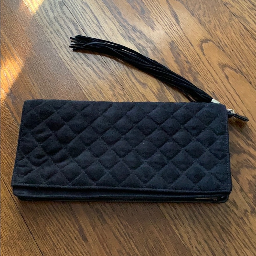 Victoria’s Secret Black Quilted Clutch w/ Tassel